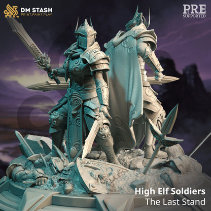 High Elven Vanguards Bundle (2) Figure 12k + Base Print 3D RPG Miniature Gift Idea mini | Dungeons & Dragons | Tabletop | DM Stash