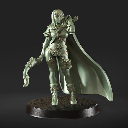Eloa Deep Water Woman Archer with harpoon Figure + Base print 3d 12k miniature Gift Idea | Dungeons & Dragons | Tabletop | RN EStudio