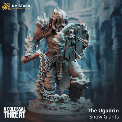 Snow Giants - Ugadrin (Trio Bundle) HUGE Figure 12k + Base Print 3D RPG Miniature Gift Idea mini | Dungeons & Dragons | Tabletop | DM Stash