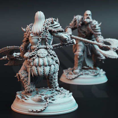 Snow Giants - Ugadrin (Trio Bundle) HUGE Figure 12k + Base Print 3D RPG Miniature Gift Idea mini | Dungeons & Dragons | Tabletop | DM Stash