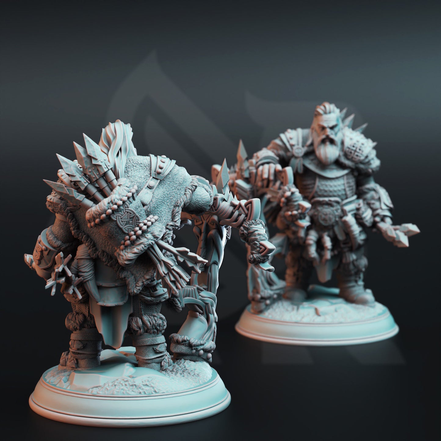 Dwarf Monster Slayer Ranger - Telnam Gnik Figure with base print 3d 12k miniature Gift Idea mini | Dungeons & Dragons | Tabletop | DM Stash