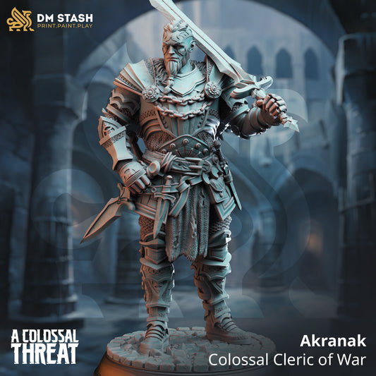 Goliath War Cleric - Akranak Figure with base print 3d 12k miniature Gift Idea mini | Dungeons & Dragons | Tabletop | DM Stash