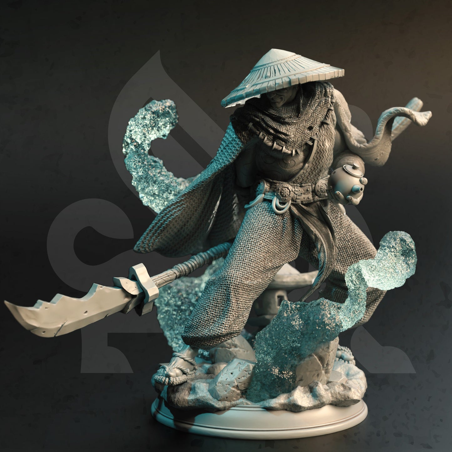 Divine Monk - Kheye Samurai Assassin Figure 12k + Base Print 3D RPG Miniature Gift Idea mini | Dungeons & Dragons | Tabletop | DM Stash