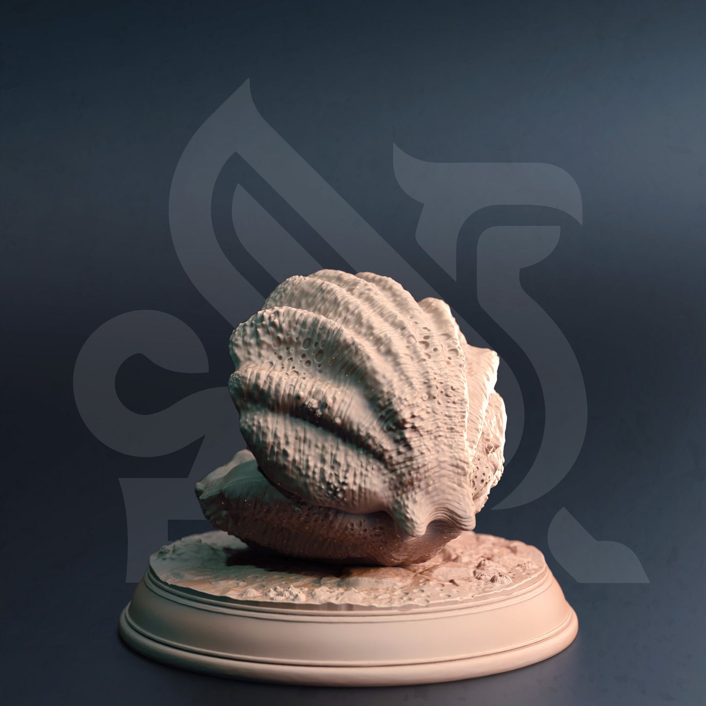 Clam Mimic - Shelldon Pirate Monster Figure 12k + Base Print 3D RPG Miniature Gift Idea mini | Dungeons & Dragons | Tabletop | DM Stash