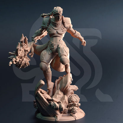 Triton Sea Paladin - Aboro-Ko Figure 12k + Base Print 3D RPG Miniature Gift Idea mini | Dungeons & Dragons | Tabletop | DM Stash