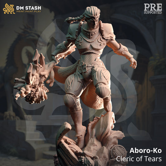 Triton Sea Paladin - Aboro-Ko Figure 12k + Base Print 3D RPG Miniature Gift Idea mini | Dungeons & Dragons | Tabletop | DM Stash