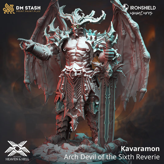 Kavaramon - The Arch Devil 12k Figure + base print 3d miniature Gift Idea mini |Dungeons & Dragons | Tabletop | DM Stash