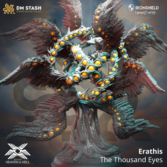 Erathis - Angel of a Thousand Eyes 12k Figure + base print 3d miniature Gift Idea mini |Dungeons & Dragons | Tabletop | DM Stash