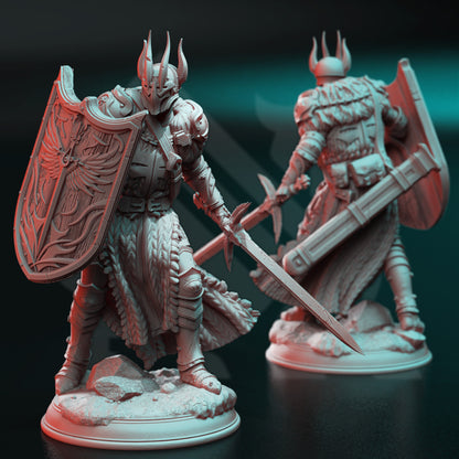 Caedes - Divine Paladin of Conquest 12k Figure + base print 3d miniature Gift Idea mini |Dungeons & Dragons | Tabletop | DM Stash