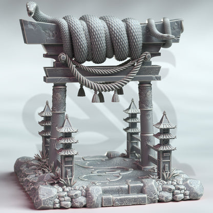 Japanese Shinto - Yomikage no Jinja Environment 12k Figure + base print 3d miniature Gift Idea mini |Dungeons & Dragons | Tabletop  DM Stash