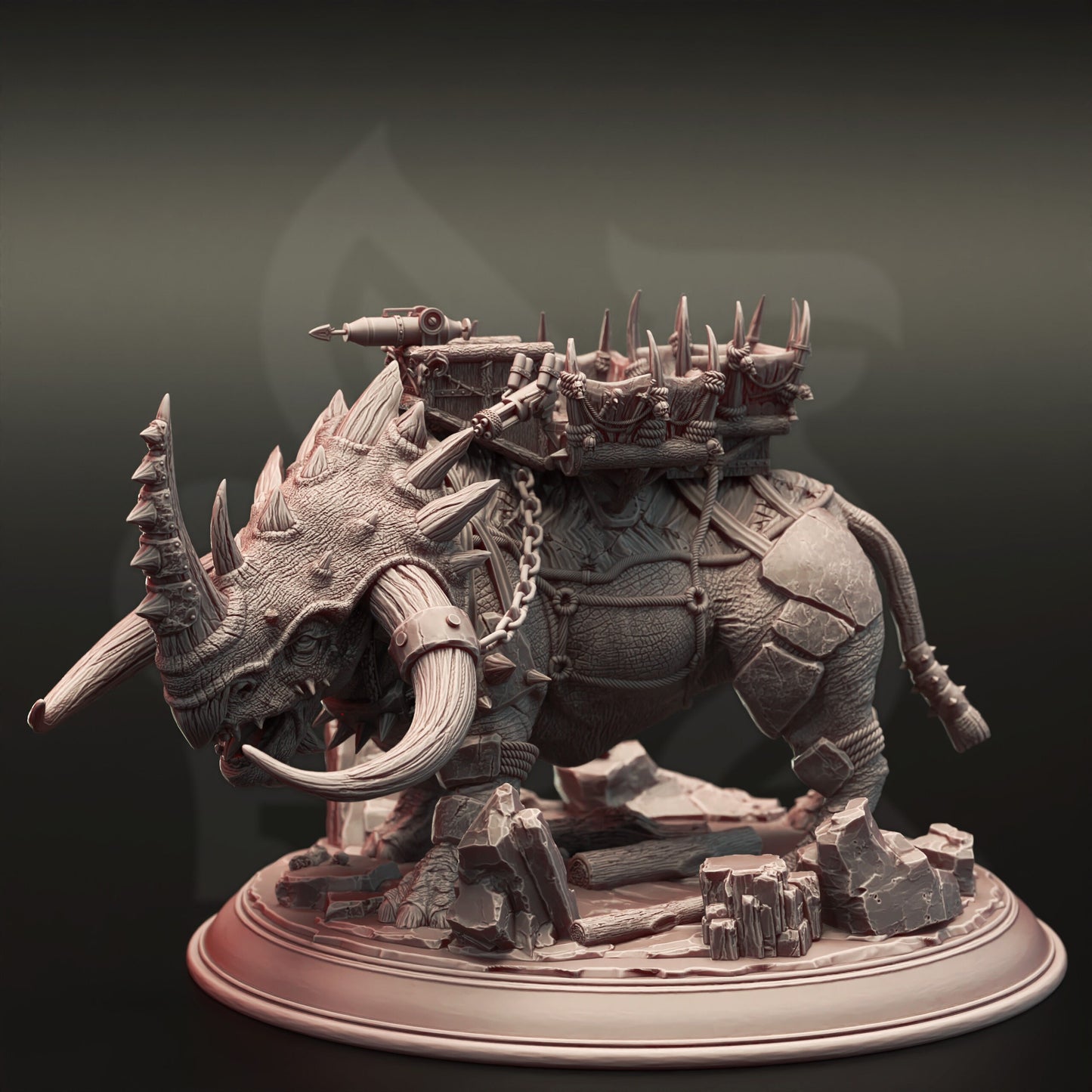 Goragora - Great Orcish War Beast GIANT Figure 12k + Base Print 3D RPG Miniature Gift Idea mini | Dungeons & Dragons | Tabletop | DM Stash