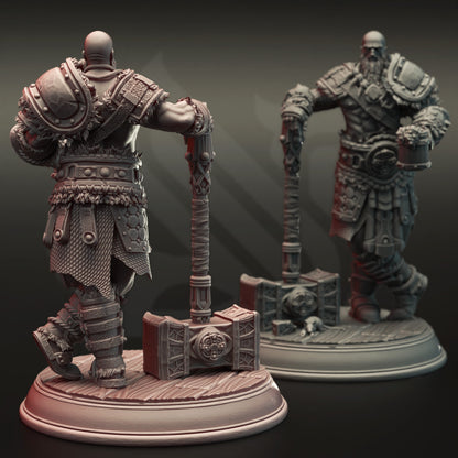 Berserker Barbarian Froth the Belligerent Figure 12k + Base Print 3D RPG Miniature Gift Idea mini | Dungeons & Dragons | Tabletop | DM Stash