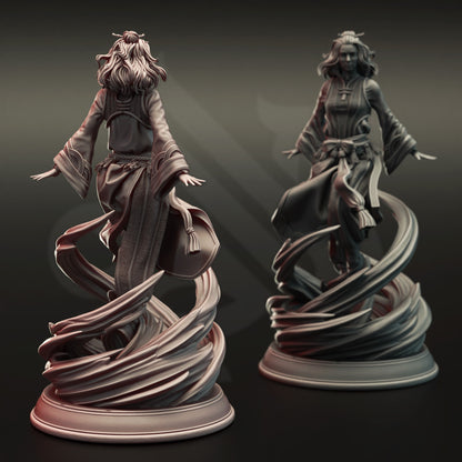 Air Genasi Aeromancer - Avia Shun Figure 12k + Base Print 3D RPG Miniature Gift Idea mini | Dungeons & Dragons | Tabletop | DM Stash