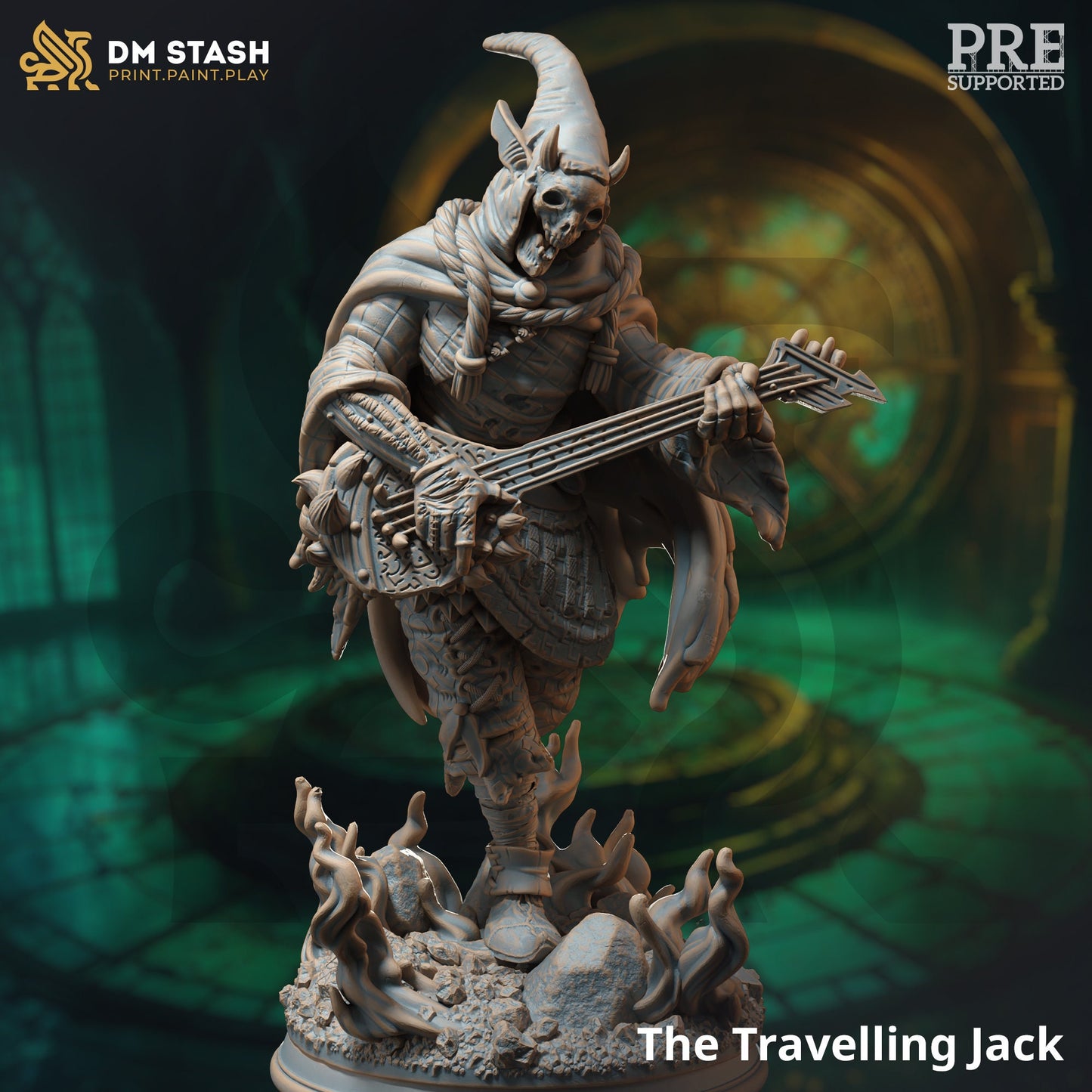 Demonic Jester - The Travelling Jack Figure + Base print 3d 12k dnd miniature Gift Idea mini | Dungeons & Dragons | Tabletop | DM Stash