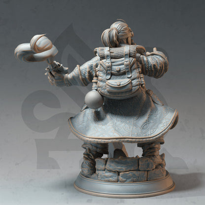 Dwarven Alchemist - Nesbit Figure + Base print 3d 12k dnd miniature Gift Idea mini | Dungeons & Dragons | Tabletop | DM Stash