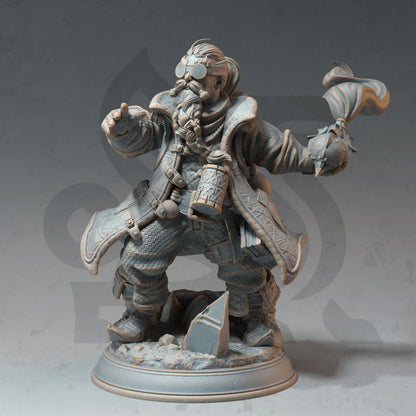 Dwarven Alchemist - Nesbit Figure + Base print 3d 12k dnd miniature Gift Idea mini | Dungeons & Dragons | Tabletop | DM Stash