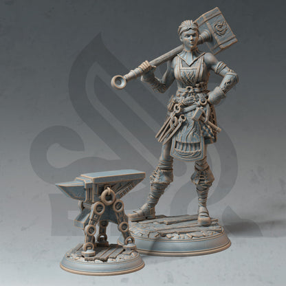 Tiefling Warlock - Mhari O'Nette Figure + Base print 3d 12k dnd miniature Gift Idea mini | Dungeons & Dragons | Tabletop | DM Stash