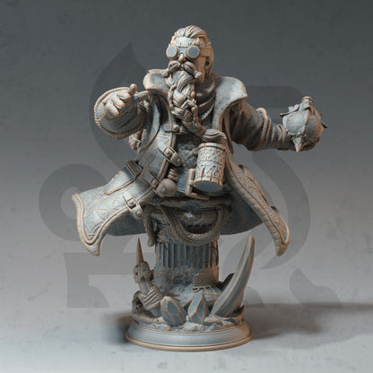 BUST: Dwarven Alchemist - Nesbit - 120mm tall - figure print 3d 12k miniature Gift Idea | Dungeons and Dragons |Tabletop DM Stash