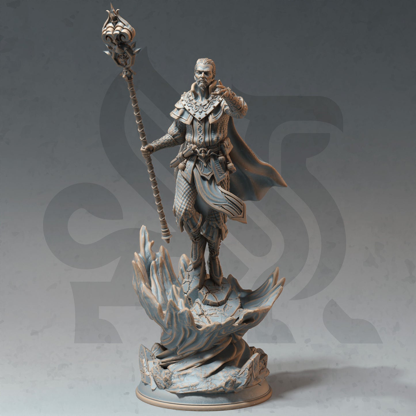 Master Sorcerer - Barandir the Lucid Figure + Base print 3d 12k dnd miniature Gift Idea mini | Dungeons & Dragons | Tabletop | DM Stash