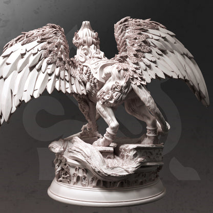 Ancient Sphinx - Tizariel Large Figure + Base print 3d 12k dnd miniature Gift Idea mini | Dungeons & Dragons | Tabletop | DM Stash