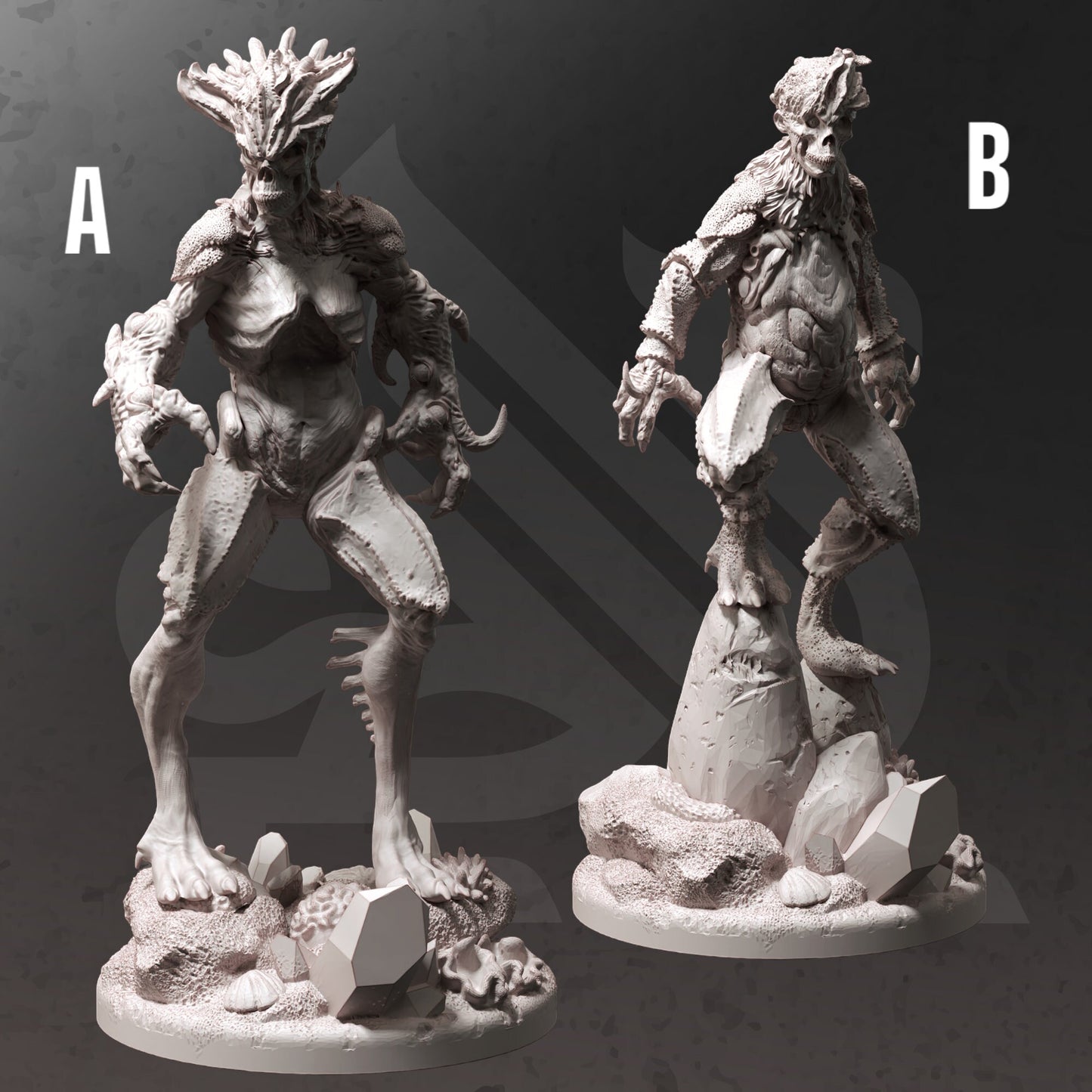 Riverstalkers - Ertkener monster Figure + Base print 3d 12k dnd miniature Gift Idea mini | Dungeons & Dragons | Tabletop | DM Stash