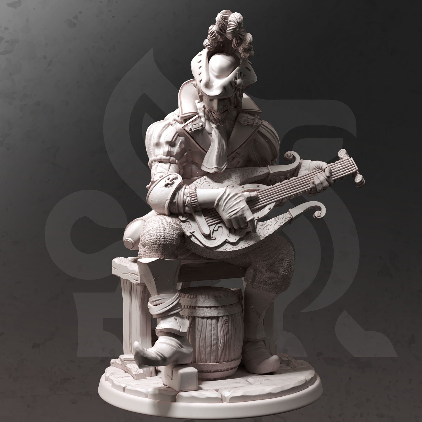 Brazen Half-Elf Bard - Brekken Figure + Base print 3d 12k dnd miniature Gift Idea mini | Dungeons & Dragons | Tabletop | DM Stash