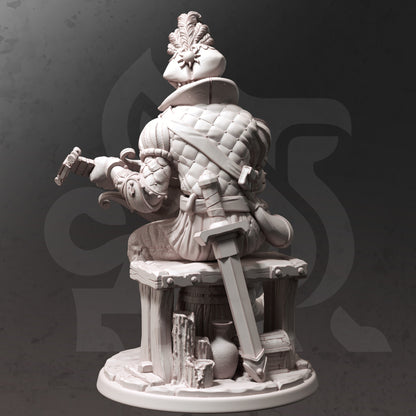 Brazen Half-Elf Bard - Brekken Figure + Base print 3d 12k dnd miniature Gift Idea mini | Dungeons & Dragons | Tabletop | DM Stash