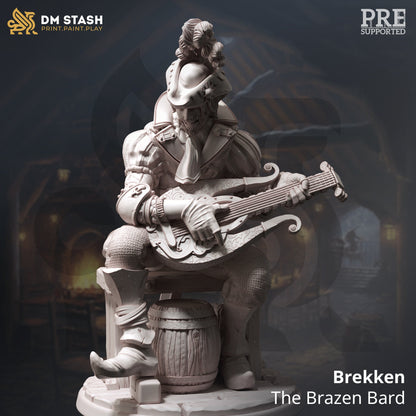 Brazen Half-Elf Bard - Brekken Figure + Base print 3d 12k dnd miniature Gift Idea mini | Dungeons & Dragons | Tabletop | DM Stash