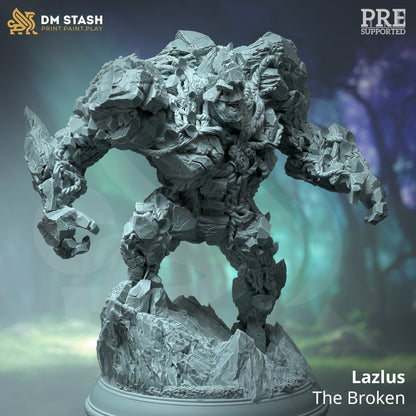 Elite Rock Golem - Lazlus Figure + Base print 3d 12k dnd miniature Gift Idea mini | Dungeons & Dragons | Tabletop | DM Stash