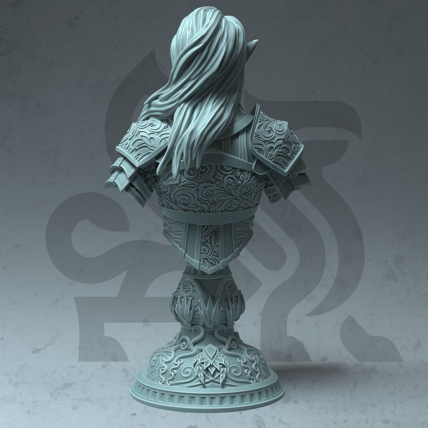 BUST - Elf Fey Paladin Celathyn - 120mm tall - figure print 3d 12k miniature Gift Idea | Dungeons and Dragons |Tabletop DM Stash