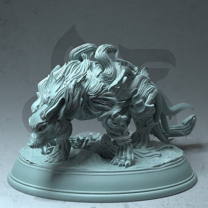 Fey Touched Hound - Caryd Figure + Base print 3d 12k dnd miniature Gift Idea mini | Dungeons & Dragons | Tabletop | DM Stash