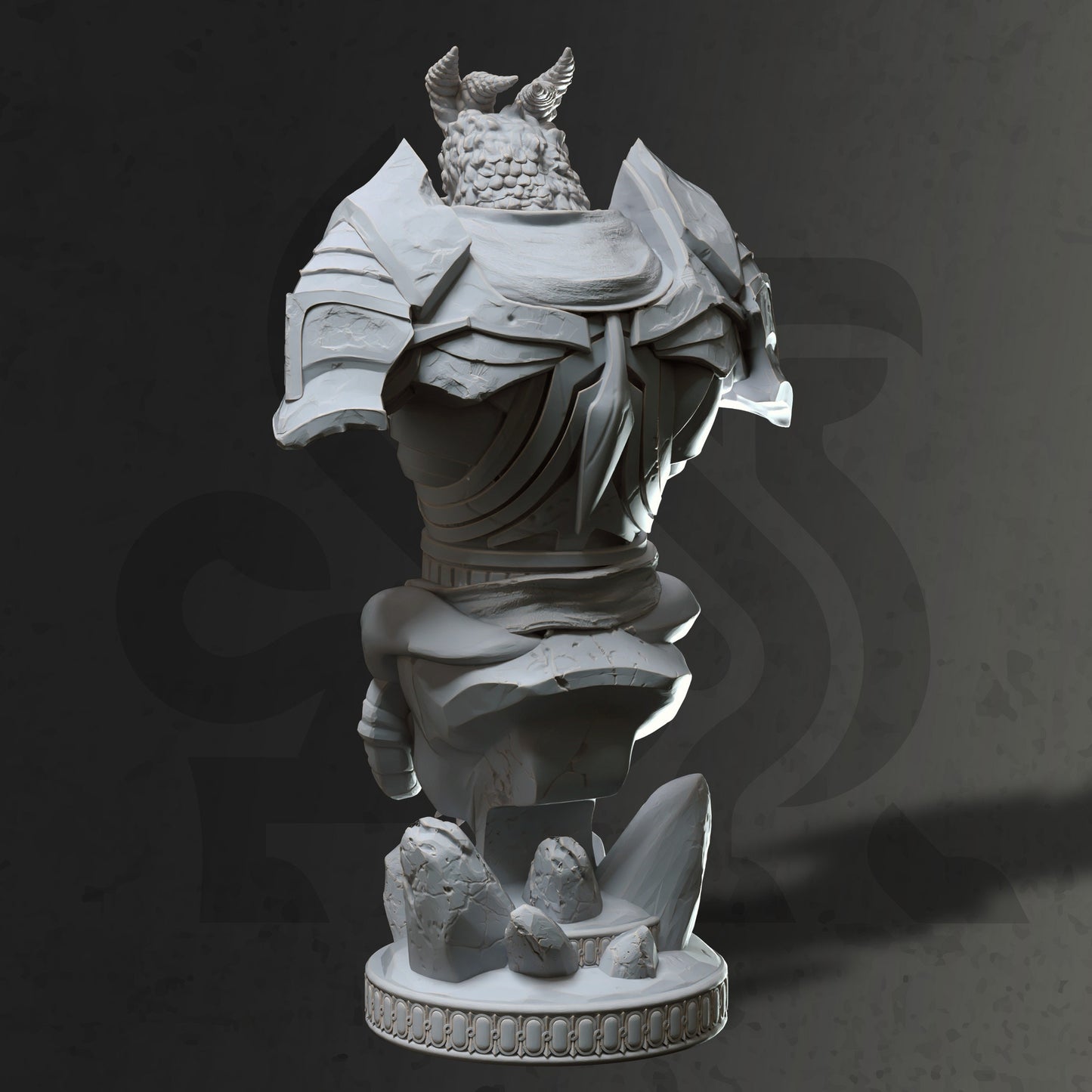 BUST - Dragon Knight Tharvian - 120mm tall - figure print 3d 12k miniature Gift Idea | Dungeons and Dragons |Tabletop DM Stash