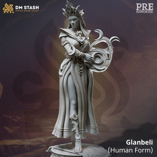 Lunar Goddess - Glanbeli Woman Figure + Base print 3d 12k dnd miniature Gift Idea mini | Dungeons & Dragons | Tabletop | DM Stash