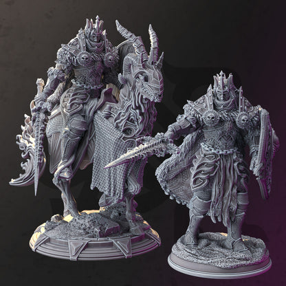 Death Knight Fallen Paladin - Yinsylim Figure + Base print 3d 12k dnd miniature Gift Idea mini | Dungeons & Dragons | Tabletop | DM Stash