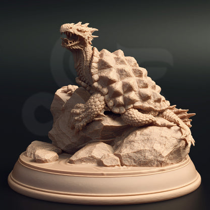 Dragon Turtle Hatchling - Testidi Figure 12k + Base Print 3D RPG Miniature Gift Idea mini | Dungeons & Dragons | Tabletop | DM Stash