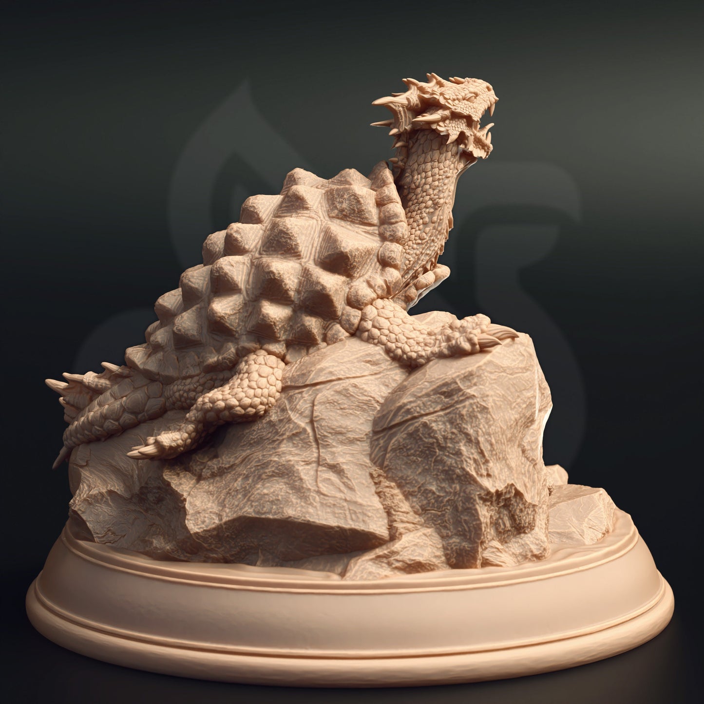 Dragon Turtle Hatchling - Testidi Figure 12k + Base Print 3D RPG Miniature Gift Idea mini | Dungeons & Dragons | Tabletop | DM Stash