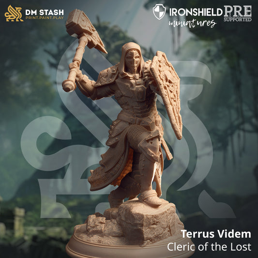 Warforged Cleric - Terrus Videm Figure 12k + Base Print 3D RPG Miniature Gift Idea mini | Dungeons & Dragons | Tabletop | DM Stash