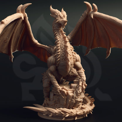 Ancient Black Dragon - Kurorgor GIGANT Figure 12k + Base Print 3D RPG Miniature Gift Idea mini | Dungeons & Dragons | Tabletop | DM Stash