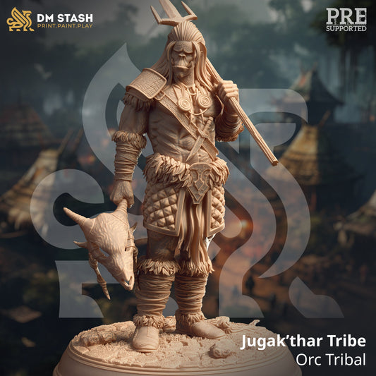 Orc Tribal Trio - Jugak&#39;thar Tribe Figure 12k + Base Print 3D RPG Miniature Gift Idea mini | Dungeons & Dragons | Tabletop | DM Stash