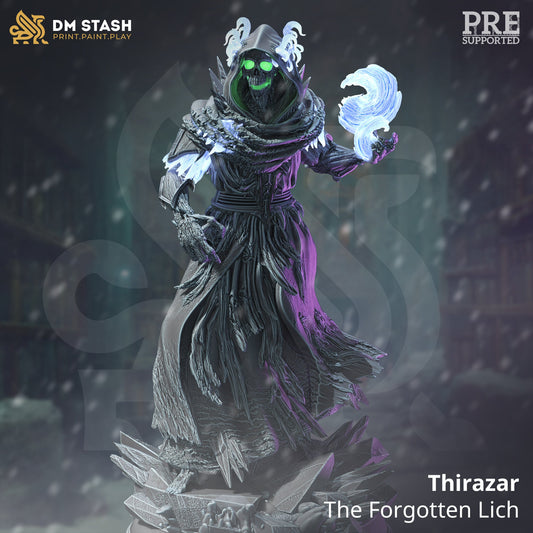 Frozen Lich - Thirazar Undead Figure + Base print 3d 12k dnd miniature Gift Idea mini | Dungeons & Dragons | Tabletop | DM Stash