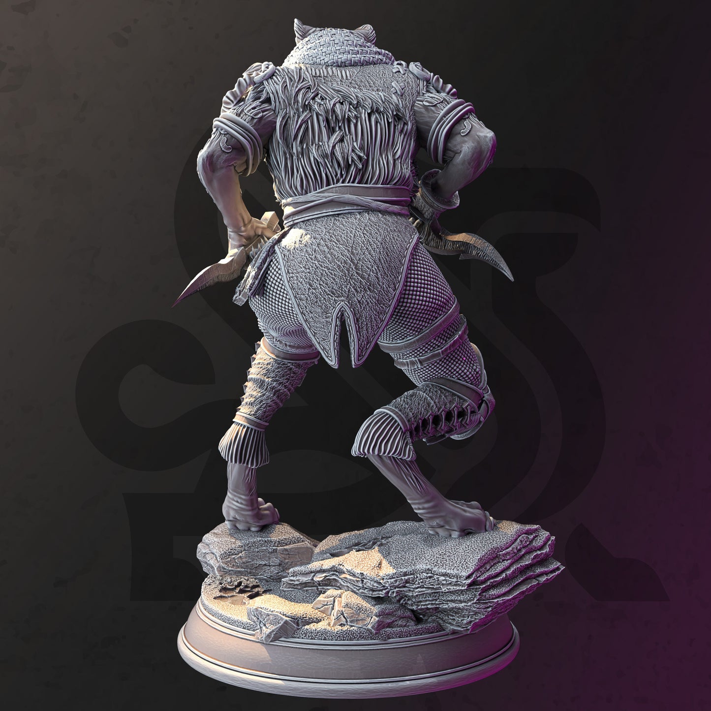 Tabaxi Snow Leopard Rogue - Curatio Ounce Figure + Base print 3d 12k dnd miniature Gift Idea mini | Dungeons & Dragons | Tabletop | DM Stash