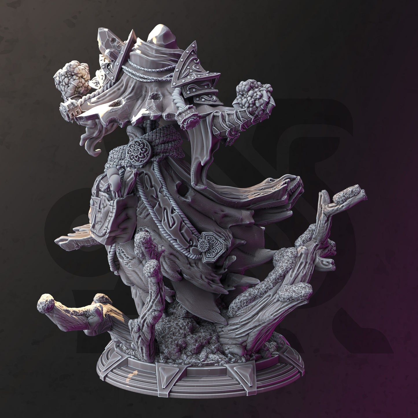 Dark Wraith Lich - Brisini Figure + Base print 3d 12k dnd miniature Gift Idea mini | Dungeons & Dragons | Tabletop | DM Stash