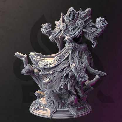 Dark Wraith Lich - Brisini Figure + Base print 3d 12k dnd miniature Gift Idea mini | Dungeons & Dragons | Tabletop | DM Stash