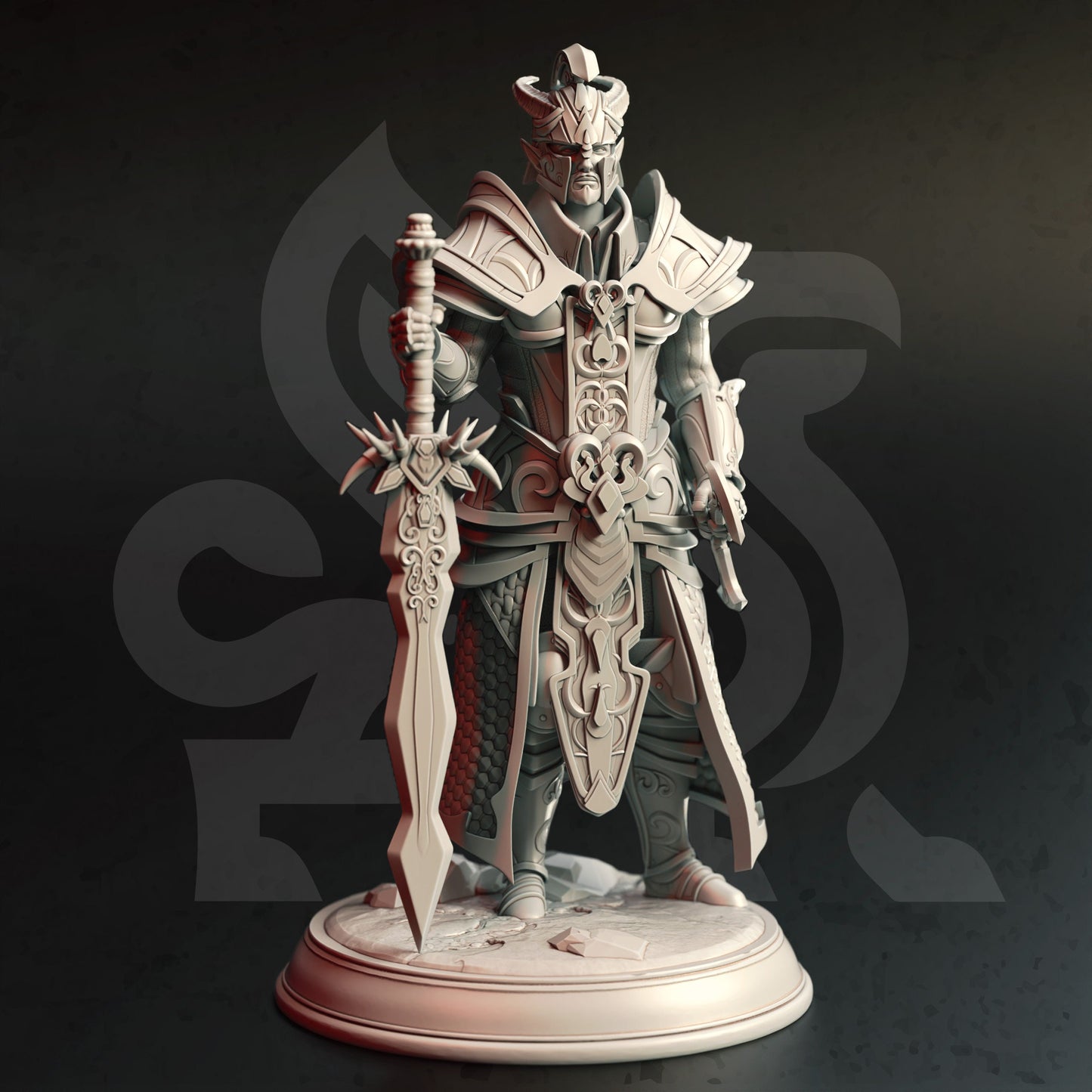 High Elven Warrior King - Valius Hanar Figure 12k + Base Print 3D RPG Miniature Gift Idea mini | Dungeons & Dragons | Tabletop | DM Stash