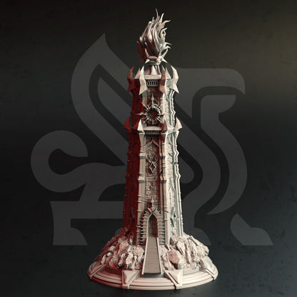 Fyroth - Ancient Mana Wyrm + Tower Figure 12k + Base Print 3D RPG Miniature Gift Idea mini | Dungeons & Dragons | Tabletop | DM Stash