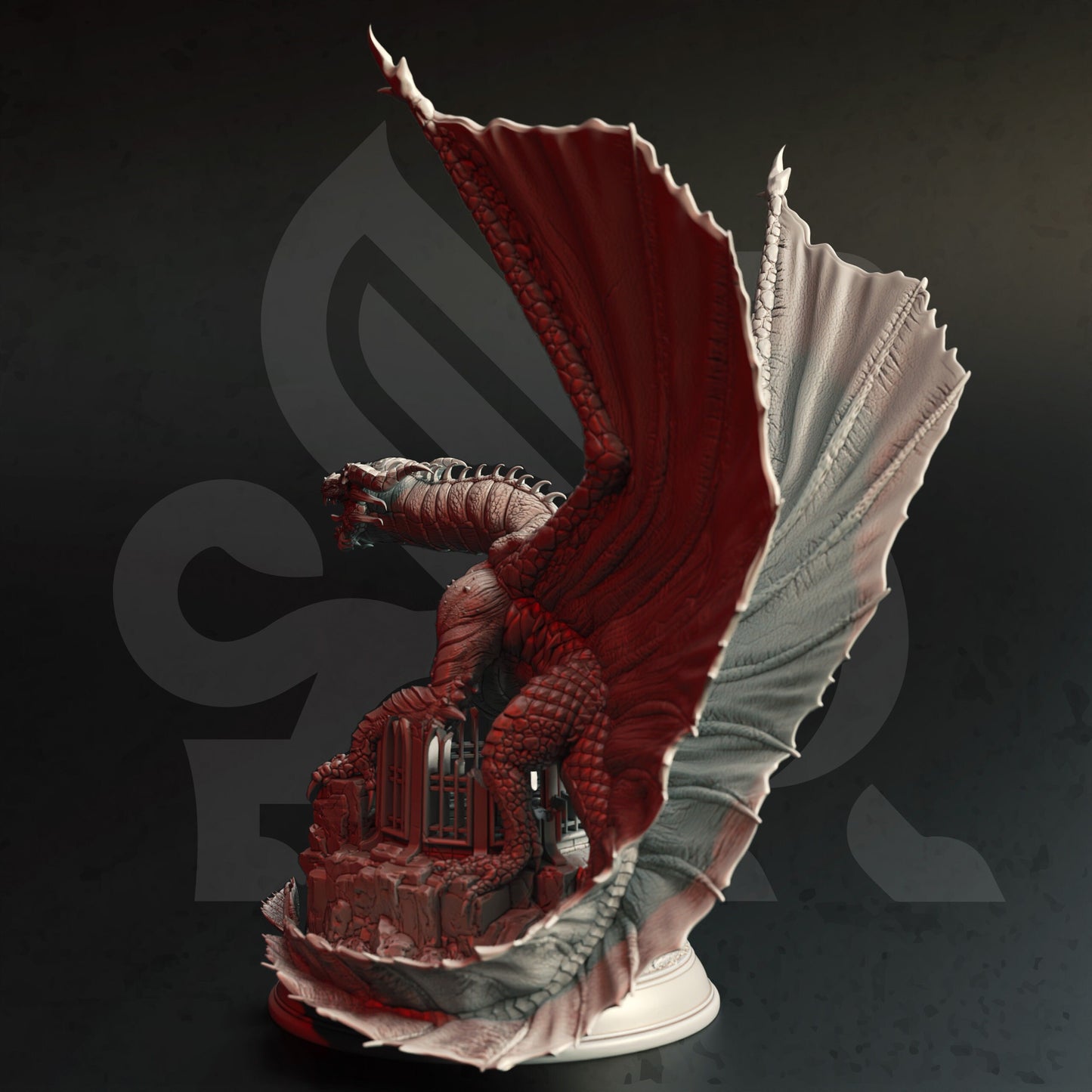 Ancient Golden Dragon - Aurestia GIGANT Figure 12k + Base Print 3D RPG Miniature Gift Idea mini | Dungeons & Dragons | Tabletop | DM Stash