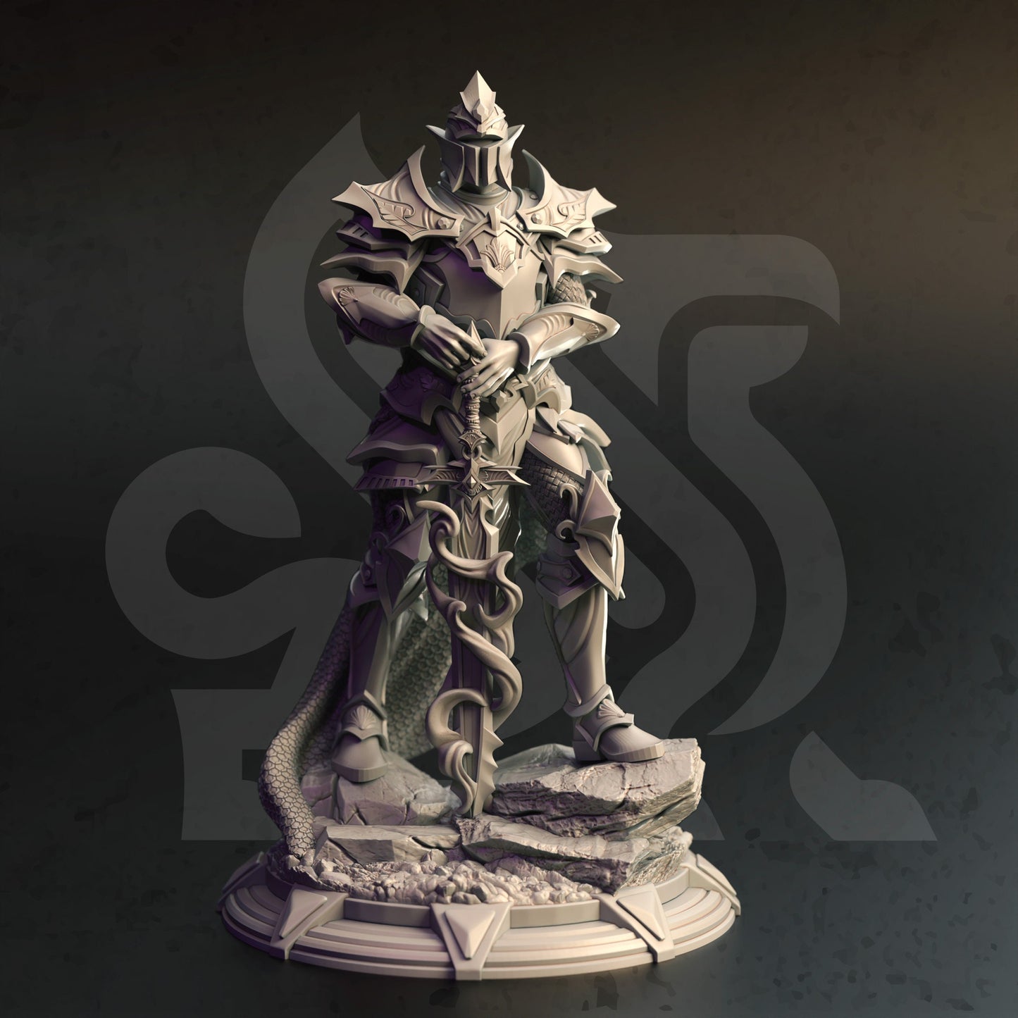 Arcane Paladin - Teverys Figure 12k + Base Print 3D RPG Miniature Gift Idea mini | Dungeons & Dragons | Tabletop | DM Stash