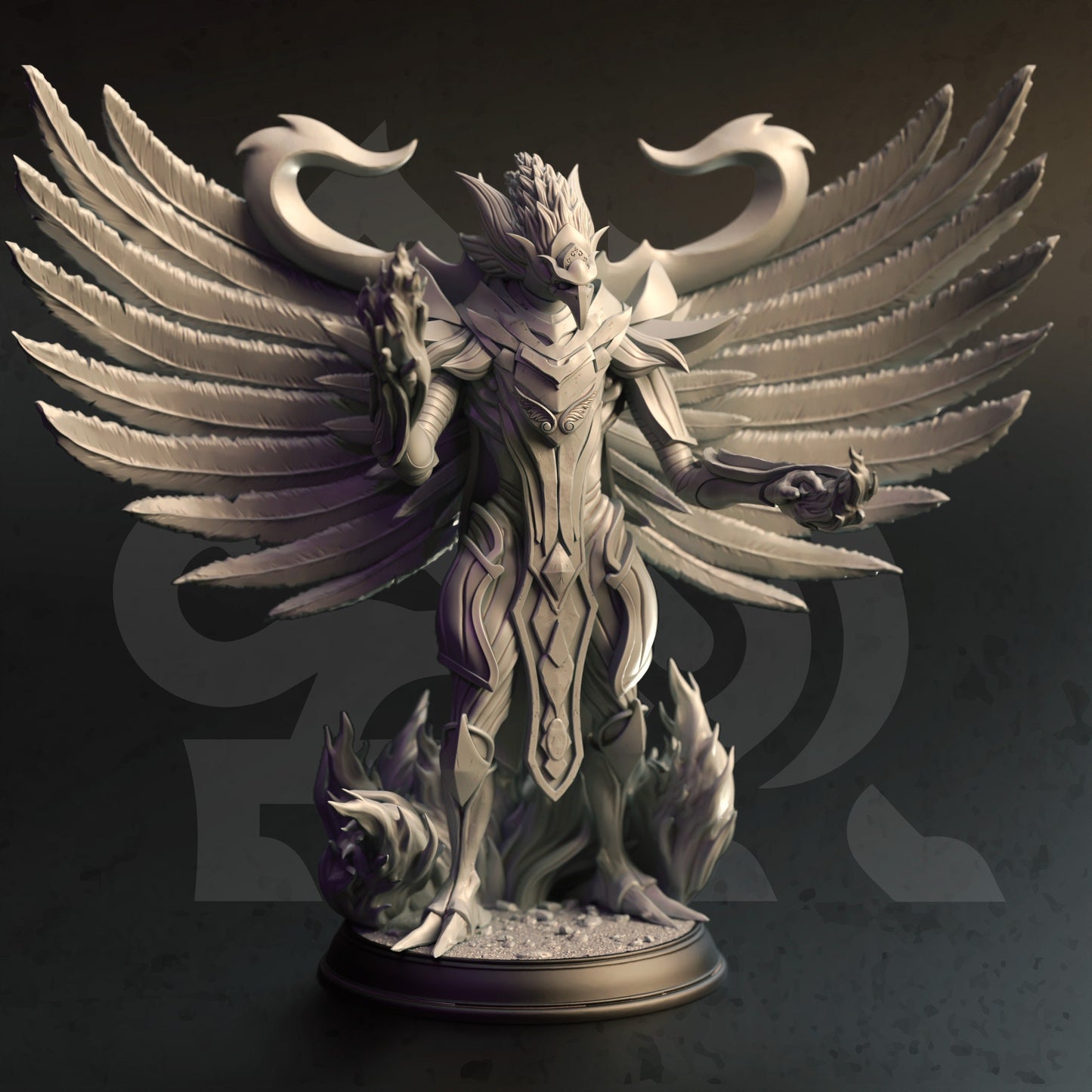 Arcane Phoenix Construct - Quisterian Figure 12k + Base Print 3D RPG Miniature Gift Idea mini | Dungeons & Dragons | Tabletop | DM Stash