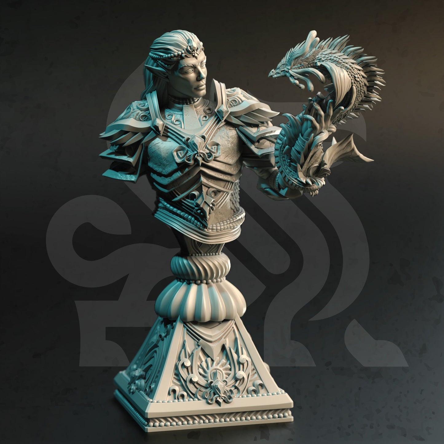 BUST - High Elf Spellblade - Vyndira - 120mm tall - figure print 3d 12k miniature Gift Idea | Dungeons and Dragons |Tabletop DM Stash