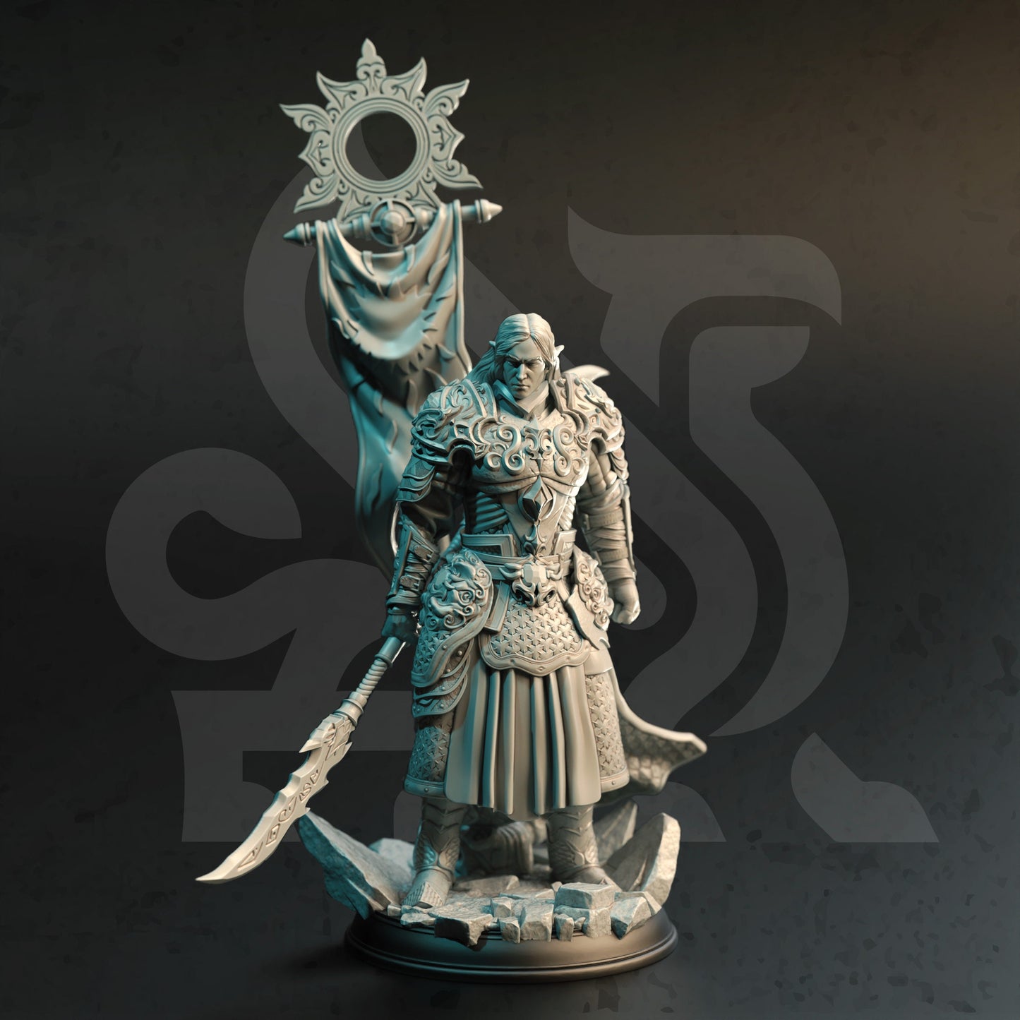 Rolen + Hippogriff Elven Eldritch Knight Figure 12k + Base Print 3D RPG Miniature Gift Idea mini | Dungeons & Dragons | Tabletop | DM Stash